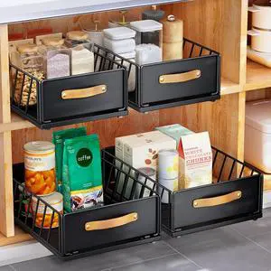 Pull out Cabinet Organizer,Heavy Duty Slide out Pantry Shelves Drawer Storage with Adhesive Nano Film,Sliding Mesh Cabinet Basket with Handle for Kitchen, Bathroom, Home, 9.8"W X 15.7"D X 6.2"H,Black Pull out Cabinet Organizer,Heavy Duty Slide out Pantry Shelves Drawer Storage with Adhesive Nano Film,Sliding Mesh Cabinet Basket with Handle for Kitchen, Bathroom, Home, 9.8"W X 15.7"D X 6.2"H,Black