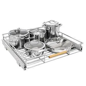 Pull out Cabinet Organizer, 21"W X 21"D, Heavy Duty Smooth Sliding Under Cabinet Shelves for Pots and Pans, Full-Extension Roll out Drawers, Slide out Organization for Home Kitchen Pantry Pull out Cabinet Organizer, 21"W X 21"D, Heavy Duty Smooth Sliding Under Cabinet Shelves for Pots and Pans, Full-Extension Roll out Drawers, Slide out Organization for Home Kitchen Pantry