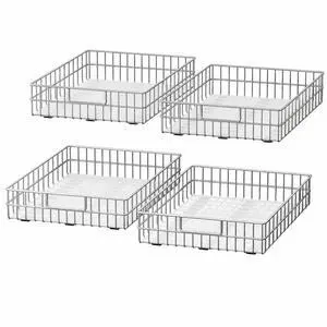 Pull out Cabinet Organizer, Stainless Steel 4-Pack (20.1"W x 21"D) Full-Extension Slide out Drawer, Adhesive Roll out Can Spice Storage Basket Shelf Rack for Pantry, Kitchen, Bathroom, Home Closet Pull out Cabinet Organizer, Stainless Steel 4-Pack (20.1"W x 21"D) Full-Extension Slide out Drawer, Adhesive Roll out Can Spice Storage Basket Shelf Rack for Pantry, Kitchen, Bathroom, Home Closet