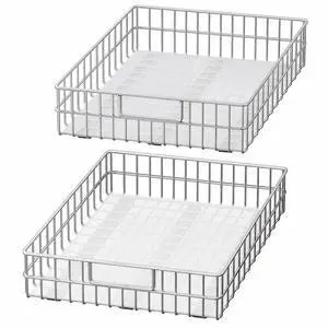 Pull out Cabinet Organizer, Stainless Steel 2-Pack (20.1"W x 21"D) Full-Extension Slide out Drawer, Adhesive Roll out Can Spice Storage Basket Shelf Rack for Pantry, Kitchen, Bathroom, Home Closet Pull out Cabinet Organizer, Stainless Steel 2-Pack (20.1"W x 21"D) Full-Extension Slide out Drawer, Adhesive Roll out Can Spice Storage Basket Shelf Rack for Pantry, Kitchen, Bathroom, Home Closet