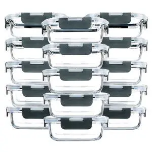 M MCIRCO 15 Pack,13 oz 1.5 Cup Glass Meal Prep Containers with Lids | Small Glass Food Storage Containers with Lids, Airtight Lunch Containers, Microwave, Freezer, Dishwasher, BPA free M MCIRCO 15 Pack,13 oz 1.5 Cup Glass Meal Prep Containers with Lids | Small Glass Food Storage Containers with Lids, Airtight Lunch Containers, Microwave, Freezer, Dishwasher, BPA free