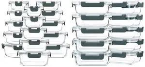M MCIRCO [10-Pack,22 Oz Glass Meal Prep Containers with Lids, 30-Piece Glass Food Storage Containers with Lids M MCIRCO [10-Pack,22 Oz Glass Meal Prep Containers with Lids, 30-Piece Glass Food Storage Containers with Lids