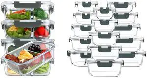 M MCIRCO 36 oz 2 Compartments Glass Meal Prep Containers set of 5 and 30Pcs Glass Food Storage Containers Set M MCIRCO 36 oz 2 Compartments Glass Meal Prep Containers set of 5 and 30Pcs Glass Food Storage Containers Set