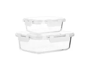 M MCIRCO 2 Pack Glass Meal Prep Containers with Lids, Glass Food Storage Containers with Snap Locking Lids, Airtight Lunch Containers, Microwave, Oven, Freezer and Dishwasher (White) M MCIRCO 2 Pack Glass Meal Prep Containers with Lids, Glass Food Storage Containers with Snap Locking Lids, Airtight Lunch Containers, Microwave, Oven, Freezer and Dishwasher (White)