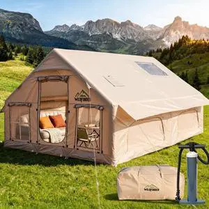 WildFinder Inflatable Tent with Skylight & Stove Jack, Blow Up Tents | Inflatable Tents for Camping, Hot Tent with Stove Jack, Waterproof Air Tent with Pump, Glamping Tent WildFinder Inflatable Tent with Skylight & Stove Jack, Blow Up Tents | Inflatable Tents for Camping, Hot Tent with Stove Jack, Waterproof Air Tent with Pump, Glamping Tent