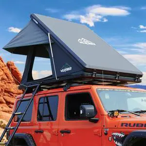 WildFinder Rooftop Tent, Hard Shell Roof Top Tent for Jeep SUV Truck Van | Aluminum Pop Up Roof Tent with LED Light Strip, Camping Car Roof Tent for 2-3 Person, Hardshell Rooftop Tent WildFinder Rooftop Tent, Hard Shell Roof Top Tent for Jeep SUV Truck Van | Aluminum Pop Up Roof Tent with LED Light Strip, Camping Car Roof Tent for 2-3 Person, Hardshell Rooftop Tent