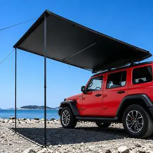 WildFinder Retractable Car Awning 8.2x6.6ft, Waterproof Sun Shade for SUV | Truck Awning 54 Sq Ft, Adjustable Height 3.6 Ft to 7 Ft, Removable LED Light, Vehicle Awning with Durable Storage Bag WildFinder Retractable Car Awning 8.2x6.6ft, Waterproof Sun Shade for SUV | Truck Awning 54 Sq Ft, Adjustable Height 3.6 Ft to 7 Ft, Removable LED Light, Vehicle Awning with Durable Storage Bag