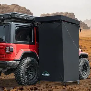 Wildfinder Vehicle Side Shower Awning w/LED, 3.3x3.3ft Privacy Enclosure | Outside Shower Enclosure 5,000mm Waterproof UV50+, Durable Oxford Fabric, Camping Shower Tent Easy Set Up in 30s Wildfinder Vehicle Side Shower Awning w/LED, 3.3x3.3ft Privacy Enclosure | Outside Shower Enclosure 5,000mm Waterproof UV50+, Durable Oxford Fabric, Camping Shower Tent Easy Set Up in 30s