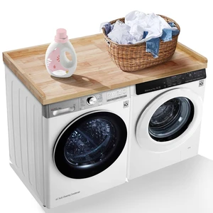 Murago Washer Dryer Countertop, Countertop Over Washer and Dryer, Natural | 100% Natural Wood, Laundry Machine Topper for Front Loaders, Fits All Major Brands, Anti Vibration Pads, 54 x 27.5" Murago Washer Dryer Countertop, Countertop Over Washer and Dryer, Natural | 100% Natural Wood, Laundry Machine Topper for Front Loaders, Fits All Major Brands, Anti Vibration Pads, 54 x 27.5"