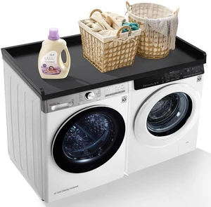 Murago Washer Dryer Countertop, Countertop Over Washer and Dryer, Black | 100% Natural Wood, Laundry Machine Topper for Front Loaders, Fits All Major Brands, Anti Vibration Pads, 54 x 27.5" Murago Washer Dryer Countertop, Countertop Over Washer and Dryer, Black | 100% Natural Wood, Laundry Machine Topper for Front Loaders, Fits All Major Brands, Anti Vibration Pads, 54 x 27.5"