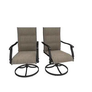 Murago Patio Chairs Set of 2, Outdoor Swivel Chairs Set of 2, Padded Brown | 360 Swivel and All Weather Rocking Chair with Padded Textilene Mesh Fabric and Rust Proof Steel Frame, 400 Lb. Capacity Murago Patio Chairs Set of 2, Outdoor Swivel Chairs Set of 2, Padded Brown | 360 Swivel and All Weather Rocking Chair with Padded Textilene Mesh Fabric and Rust Proof Steel Frame, 400 Lb. Capacity