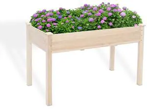 Murago 49"x24"x30" Long Raised Garden Bed Outdoor, Wood Outdoor Planter Box, Raised Garden Bed with Legs, for Growing Flowers and Herbs on Patio, Balcony, Deck, or Yard, 30" Tall Murago 49"x24"x30" Long Raised Garden Bed Outdoor, Wood Outdoor Planter Box, Raised Garden Bed with Legs, for Growing Flowers and Herbs on Patio, Balcony, Deck, or Yard, 30" Tall