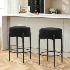 Murago Counter Height Bar Stools Set of 2,Black | Curved Backrest,Mid Century Modern Contemporary Scandinavian Designer Chairs Ideal for Dining Room,Kitchen Murago Counter Height Bar Stools Set of 2,Black | Curved Backrest,Mid Century Modern Contemporary Scandinavian Designer Chairs Ideal for Dining Room,Kitchen
