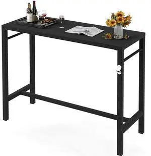 Murago Outdoor Bar Table, Bar Height Outdoor Pub Table, 46 inch Long, Black | Extra Wide, Ideal for Patio, Hot Tub, Dining, Balcony, Poolside, Weatherproof & Rustproof, Built In Bottle Opener Murago Outdoor Bar Table, Bar Height Outdoor Pub Table, 46 inch Long, Black | Extra Wide, Ideal for Patio, Hot Tub, Dining, Balcony, Poolside, Weatherproof & Rustproof, Built In Bottle Opener