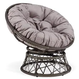 Murago 40" Wicker Papasan Chair,Grey Frame with Light Grey Cushion | Round Circle Chair, Water Resistant Cover, Ideal for Living Room, Bedroom, Porch, Balcony, or Patio, Thick Cushion Murago 40" Wicker Papasan Chair,Grey Frame with Light Grey Cushion | Round Circle Chair, Water Resistant Cover, Ideal for Living Room, Bedroom, Porch, Balcony, or Patio, Thick Cushion