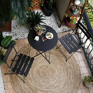 Grand patio 3-Piece Folding Patio Bistro Set Outdoor Porch Balcony, Black | Foldable 2 Chairs and 1 Table, Weather-Resistant Outdoor Indoor Conversation Set for Patio, Yard, Garden Grand patio 3-Piece Folding Patio Bistro Set Outdoor Porch Balcony, Black | Foldable 2 Chairs and 1 Table, Weather-Resistant Outdoor Indoor Conversation Set for Patio, Yard, Garden