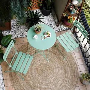 Grand patio 3-Piece Folding Patio Bistro Set Outdoor Porch, Macaron Blue | Foldable 2 Chairs and 1 Table, Weather-Resistant Outdoor Indoor Conversation Set for Patio, Yard, Garden Grand patio 3-Piece Folding Patio Bistro Set Outdoor Porch, Macaron Blue | Foldable 2 Chairs and 1 Table, Weather-Resistant Outdoor Indoor Conversation Set for Patio, Yard, Garden