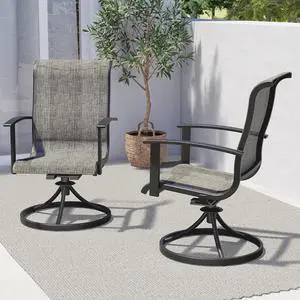Grand Patio Swivel Patio Dining Chairs Set of 2 for Outdoor, Mixed Coffee | 360 Degree Swivel Rocker, High Back Outdoor Chairs, for Deck Garden Backyard Grand Patio Swivel Patio Dining Chairs Set of 2 for Outdoor, Mixed Coffee | 360 Degree Swivel Rocker, High Back Outdoor Chairs, for Deck Garden Backyard