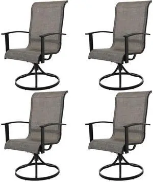 Grand patio Swivel Patio Dining Chairs Set of 4 for Outdoor, Mixed Coffee | 360 Degree Swivel Rocker, High Back Outdoor Chairs, for Deck Garden Backyard Grand patio Swivel Patio Dining Chairs Set of 4 for Outdoor, Mixed Coffee | 360 Degree Swivel Rocker, High Back Outdoor Chairs, for Deck Garden Backyard