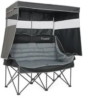 Double Camping Chair with Canopy Heavy Duty 2 Person Folding Loveseat Beach Chair with Shade High Back Oversized Outdoor Camping Couch with Cup Holders & Wine Racks for Lawn, Fishing, Sports Double Camping Chair with Canopy Heavy Duty 2 Person Folding Loveseat Beach Chair with Shade High Back Oversized Outdoor Camping Couch with Cup Holders & Wine Racks for Lawn, Fishing, Sports