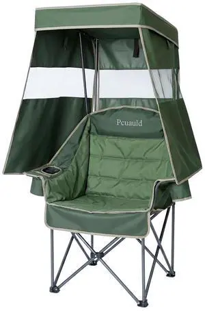 Camping Chair with Canopy Shade Heavy Duty Folding Chair with Umbrella Cup Holder Oversized Beach Chairs with Canopy for Adults Portable Padded Outdoor Lawn Chair for Sports Fishing, 500LBS, Green Camping Chair with Canopy Shade Heavy Duty Folding Chair with Umbrella Cup Holder Oversized Beach Chairs with Canopy for Adults Portable Padded Outdoor Lawn Chair for Sports Fishing, 500LBS, Green