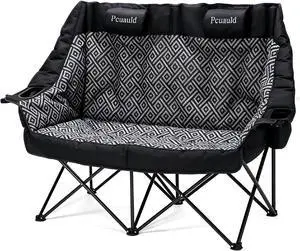 High Back Double Camping Chair Padded Folding Loveseat with Adjustable Pillows Heavy Duty 2 Person Camping Lawn Chairs for Adults with Cup Holders & Wine Racks for Outdoor Sports Beach Fishing High Back Double Camping Chair Padded Folding Loveseat with Adjustable Pillows Heavy Duty 2 Person Camping Lawn Chairs for Adults with Cup Holders & Wine Racks for Outdoor Sports Beach Fishing