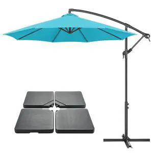 FLAME&SHADE 10ft Cantilever Patio Umbrella Outdoor with Base included, Large Offset Umbrella with Stand, UPF 50+ UV Protection Hanging Umbrella for Pool Deck Garden FLAME&SHADE 10ft Cantilever Patio Umbrella Outdoor with Base included, Large Offset Umbrella with Stand, UPF 50+ UV Protection Hanging Umbrella for Pool Deck Garden