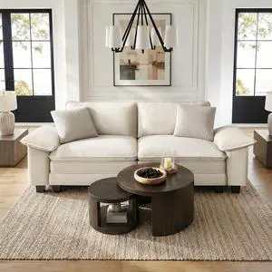 HERA'S HOUSE 88" Oversized Modular Sectional Loveseat Sofa,Chenille White | Loveseat Living Room Couches, Wider Armrest and Deep Seat, Comfy Cloud Couch with Ottoman, Wood Sturdy Frame HERA'S HOUSE 88" Oversized Modular Sectional Loveseat Sofa,Chenille White | Loveseat Living Room Couches, Wider Armrest and Deep Seat, Comfy Cloud Couch with Ottoman, Wood Sturdy Frame