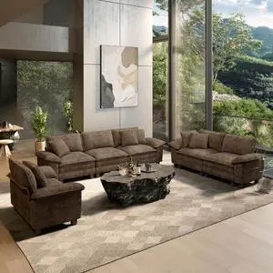 HERA'S HOUSE Modular Sectional Sofa Sets, Chenille Taupe HERA'S HOUSE Modular Sectional Sofa Sets, Chenille Taupe
