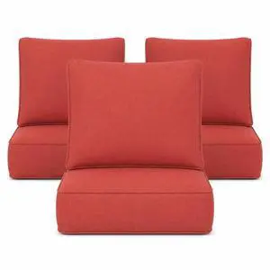 HERA'S HOUSE Outdoor Cushion Set of 3, 24x24 Patio Replacement Cushions | CUSHION PRO Technology patented waterproof, oil & stain resistant fabric with 5.75" thick high-density foam, deep seating HERA'S HOUSE Outdoor Cushion Set of 3, 24x24 Patio Replacement Cushions | CUSHION PRO Technology patented waterproof, oil & stain resistant fabric with 5.75" thick high-density foam, deep seating