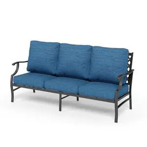 HERA'S HOUSE, 3-Seat Outdoor Patio Sofa, Metal Frame, Pacific Blue | Deep Seating, All-Weather, E-Coated and Powder-Coated Frame, 900 lb Capacity HERA'S HOUSE, 3-Seat Outdoor Patio Sofa, Metal Frame, Pacific Blue | Deep Seating, All-Weather, E-Coated and Powder-Coated Frame, 900 lb Capacity