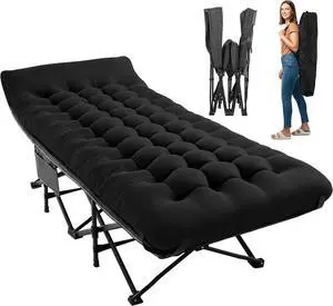 JEAREY Folding Camping Cot for Adults, 28in Wide with Mattress, Black | Heavy-duty 1200D Oxford Cot with Removable Mattress and Carry Bag, Portable Design for Camping, Travel, Guests and Hiking JEAREY Folding Camping Cot for Adults, 28in Wide with Mattress, Black | Heavy-duty 1200D Oxford Cot with Removable Mattress and Carry Bag, Portable Design for Camping, Travel, Guests and Hiking