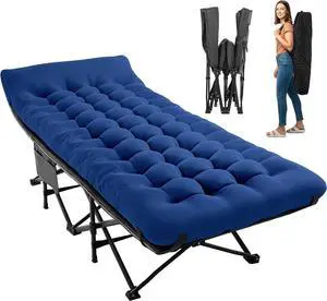 JEAREY Folding Camping Cot for Adults, 28in Wide with Mattress, Navy | Heavy-duty 1200D Oxford Cot with Removable Mattress and Carry Bag, Portable Design for Camping, Travel, Guests and Hiking JEAREY Folding Camping Cot for Adults, 28in Wide with Mattress, Navy | Heavy-duty 1200D Oxford Cot with Removable Mattress and Carry Bag, Portable Design for Camping, Travel, Guests and Hiking