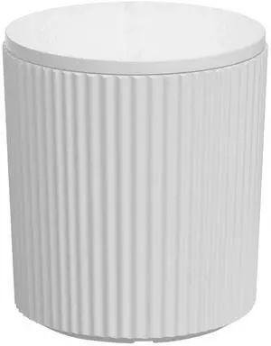 JEAREY Outdoor Side Table, Umbrella Base, Ice Bucket, Storage Box, White | Patio Table with Umbrella Hole, Fits 1.3"-1.9" Pole, Easy Assembly JEAREY Outdoor Side Table, Umbrella Base, Ice Bucket, Storage Box, White | Patio Table with Umbrella Hole, Fits 1.3"-1.9" Pole, Easy Assembly