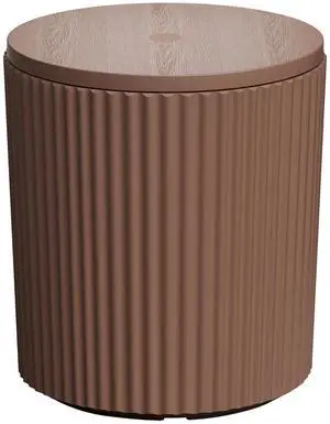 JEAREY Outdoor Side Table, Umbrella Base, Ice Bucket, Storage Box, Brown | Patio Table with Umbrella Hole, Fits 1.3"-1.9" Pole, Easy Assembly JEAREY Outdoor Side Table, Umbrella Base, Ice Bucket, Storage Box, Brown | Patio Table with Umbrella Hole, Fits 1.3"-1.9" Pole, Easy Assembly