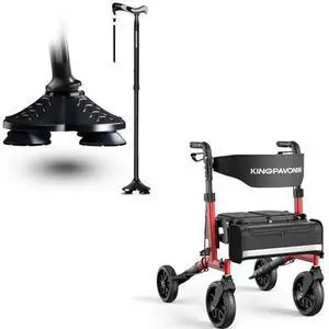 Walking Cane for Men Women Stability, Free Standing Foldable Cane, Walkers for Seniors with Seat, 6-Level Seat & Handle Adjustable Walking Cane for Men Women Stability, Free Standing Foldable Cane, Walkers for Seniors with Seat, 6-Level Seat & Handle Adjustable