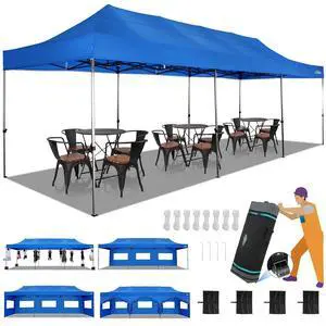 10x30 Heavy Duty Pop Up Canopy Tent with Sidewalls, Easy Up Canopy 10x30 Heavy Duty Pop Up Canopy Tent with Sidewalls, Easy Up Canopy