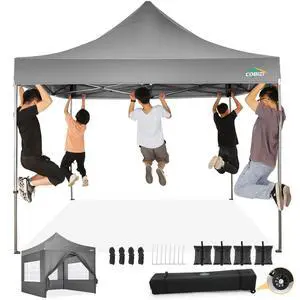 10x10 Heavy Duty Pop up Canopy Tent with Sidewalls Commercial Canopy 10x10 Heavy Duty Pop up Canopy Tent with Sidewalls Commercial Canopy