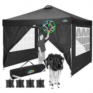 10x10 Pop Up Canopy Tent with 4 Removable Sidewalls for Party 10x10 Pop Up Canopy Tent with 4 Removable Sidewalls for Party