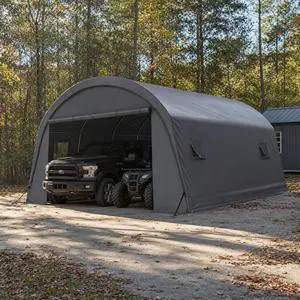 Carport 20'x20' Heavy Duty Portable Garage, 2.0 Galvanized Frame, Waterproof Shelter with Removable Sidewalls & Windows, Built-in Sandbags, for Car/Boat/SUV, Gray Carport 20'x20' Heavy Duty Portable Garage, 2.0 Galvanized Frame, Waterproof Shelter with Removable Sidewalls & Windows, Built-in Sandbags, for Car/Boat/SUV, Gray