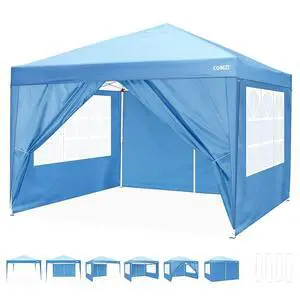 10'x10' Outdoor Canopy Tent,Light Blue 10'x10' Outdoor Canopy Tent,Light Blue