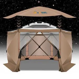 12x12 Pop Up Gazebo on Clearance, Stargazing with Sidewalls, Khaki 12x12 Pop Up Gazebo on Clearance, Stargazing with Sidewalls, Khaki