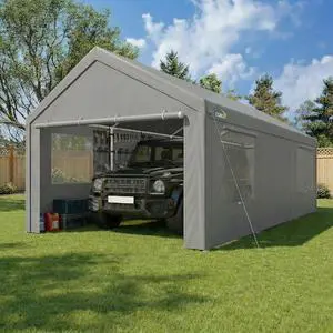 Carport 10'x20' Heavy Duty Portable Garage, 2.0 Powder Coated Frame Better Than Galvanized Carport 10'x20' Heavy Duty Portable Garage, 2.0 Powder Coated Frame Better Than Galvanized