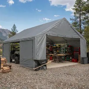 Carport 20x20 Heavy Duty Storage Shelter Shed Portable Garage with All-Steel Metal Frame & Vents, Waterproof Carport Canopy Anti-Snow, Round Style Outdoor Storage Shed for Car, Truck, Boat Carport 20x20 Heavy Duty Storage Shelter Shed Portable Garage with All-Steel Metal Frame & Vents, Waterproof Carport Canopy Anti-Snow, Round Style Outdoor Storage Shed for Car, Truck, Boat