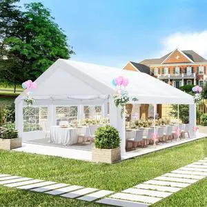 20x20 Party Tent Heavy Duty, Large Outdoor Wedding Tents for Parties with 6 Sidewalls & Built-in Sandbags,Waterproof Event Canopy Gazebo Temporary Shelter Carport,Camping,Patio,Windproof 20x20 Party Tent Heavy Duty, Large Outdoor Wedding Tents for Parties with 6 Sidewalls & Built-in Sandbags,Waterproof Event Canopy Gazebo Temporary Shelter Carport,Camping,Patio,Windproof