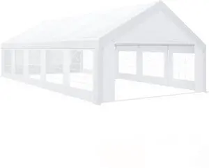 16x32 Party Tent Heavy Duty for Parties Outdoor Gazebo(Better Than Galvanized), Event Shelter Wedding Canopy, BBQ Carport Commercial with Removable Sidewall Windows, Powder Coating White 16x32 Party Tent Heavy Duty for Parties Outdoor Gazebo(Better Than Galvanized), Event Shelter Wedding Canopy, BBQ Carport Commercial with Removable Sidewall Windows, Powder Coating White