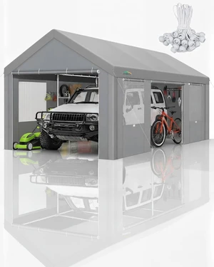 12x20 FT Heavy Duty Carport with Galvanized Frame 12x20 FT Heavy Duty Carport with Galvanized Frame