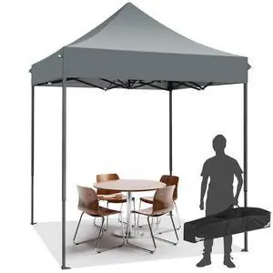 10x10 Heavy Duty Pop Up Canopy Tent with 4 Sidewalls Thicken Frame, Commercial Easy Up Outdoor Wedding Party Tents, All Season Waterproof Windproof with Stakes Sandbags Ropes Roller Bag, Fog 10x10 Heavy Duty Pop Up Canopy Tent with 4 Sidewalls Thicken Frame, Commercial Easy Up Outdoor Wedding Party Tents, All Season Waterproof Windproof with Stakes Sandbags Ropes Roller Bag, Fog