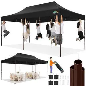 10x20 Pop up Canopy Without Sidewall Heavy Duty Commercial Outdoor Gazebo Easy Up Wedding Party Tents for Parties with Roller Bag, All Season Wind & Waterproof UPF50+(Upgrade Hexagonal Tube) 10x20 Pop up Canopy Without Sidewall Heavy Duty Commercial Outdoor Gazebo Easy Up Wedding Party Tents for Parties with Roller Bag, All Season Wind & Waterproof UPF50+(Upgrade Hexagonal Tube)