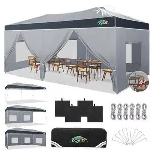 10x20 Pop Up Canopy Tent with Sidewalls, One Push Setup, Waterproof 10x20 Pop Up Canopy Tent with Sidewalls, One Push Setup, Waterproof